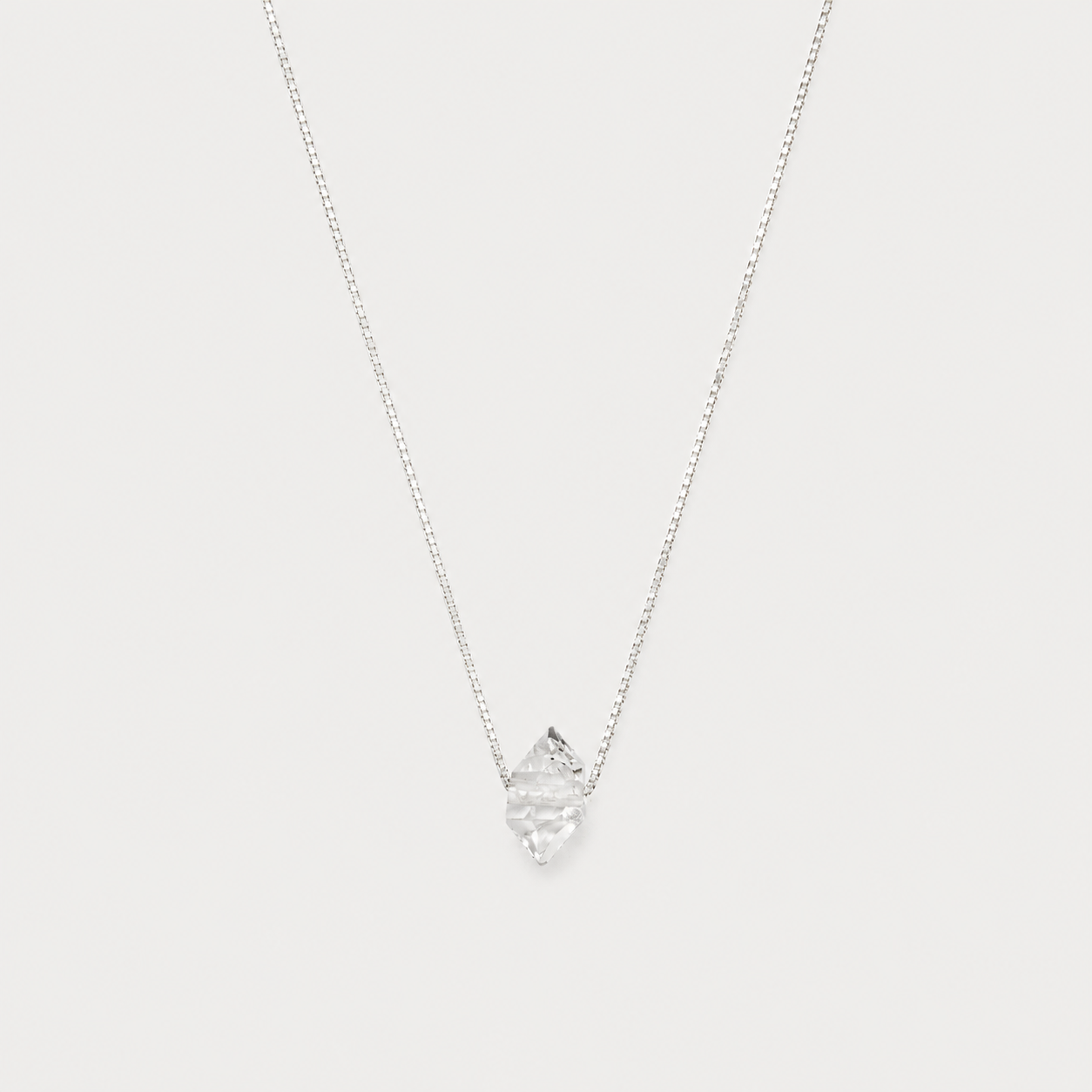 LITTLE TOTEM NECKLACE - HERKIMER (SILVER)