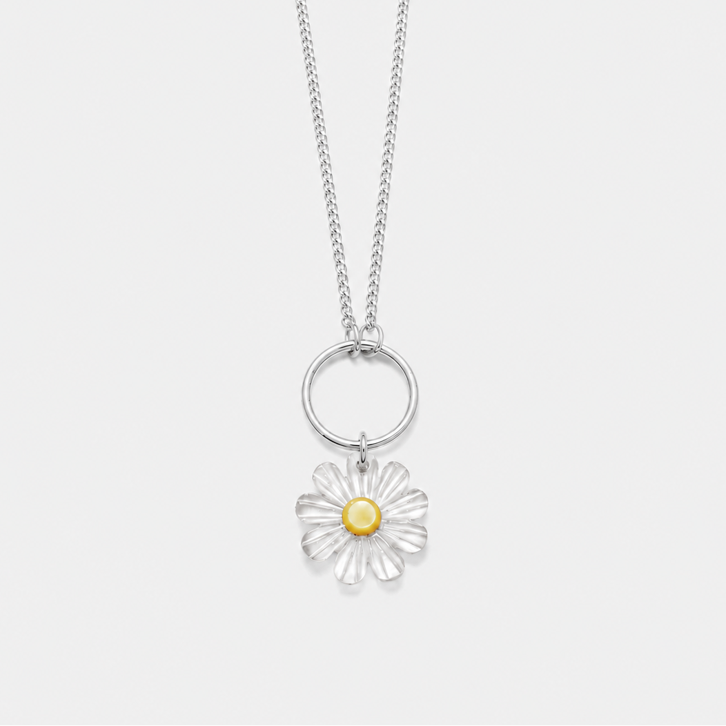 DAISY NECKLACE - MOTHER OF PEARL (SILVER)