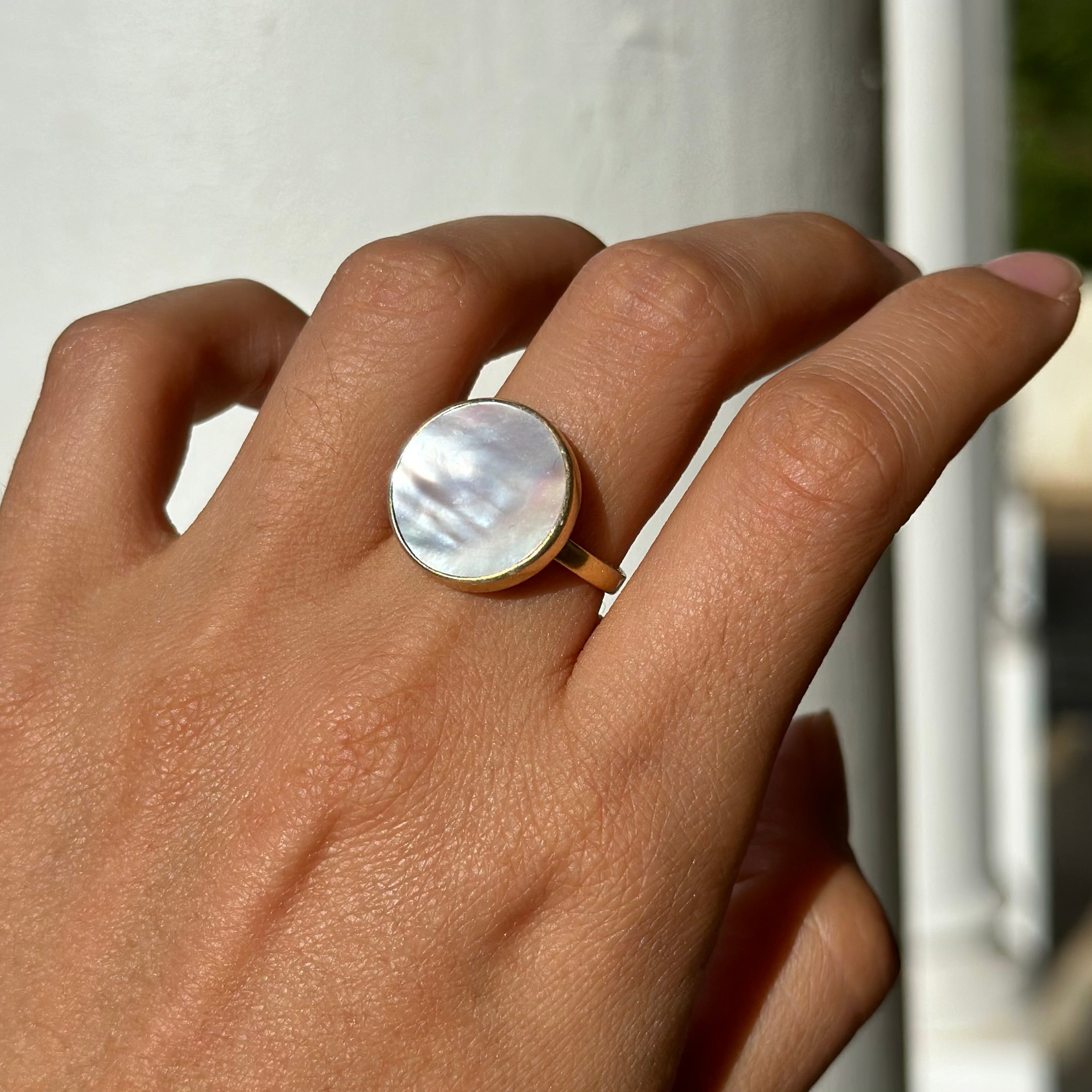 MOTHER MOON RING - MOTHER OF PEARL