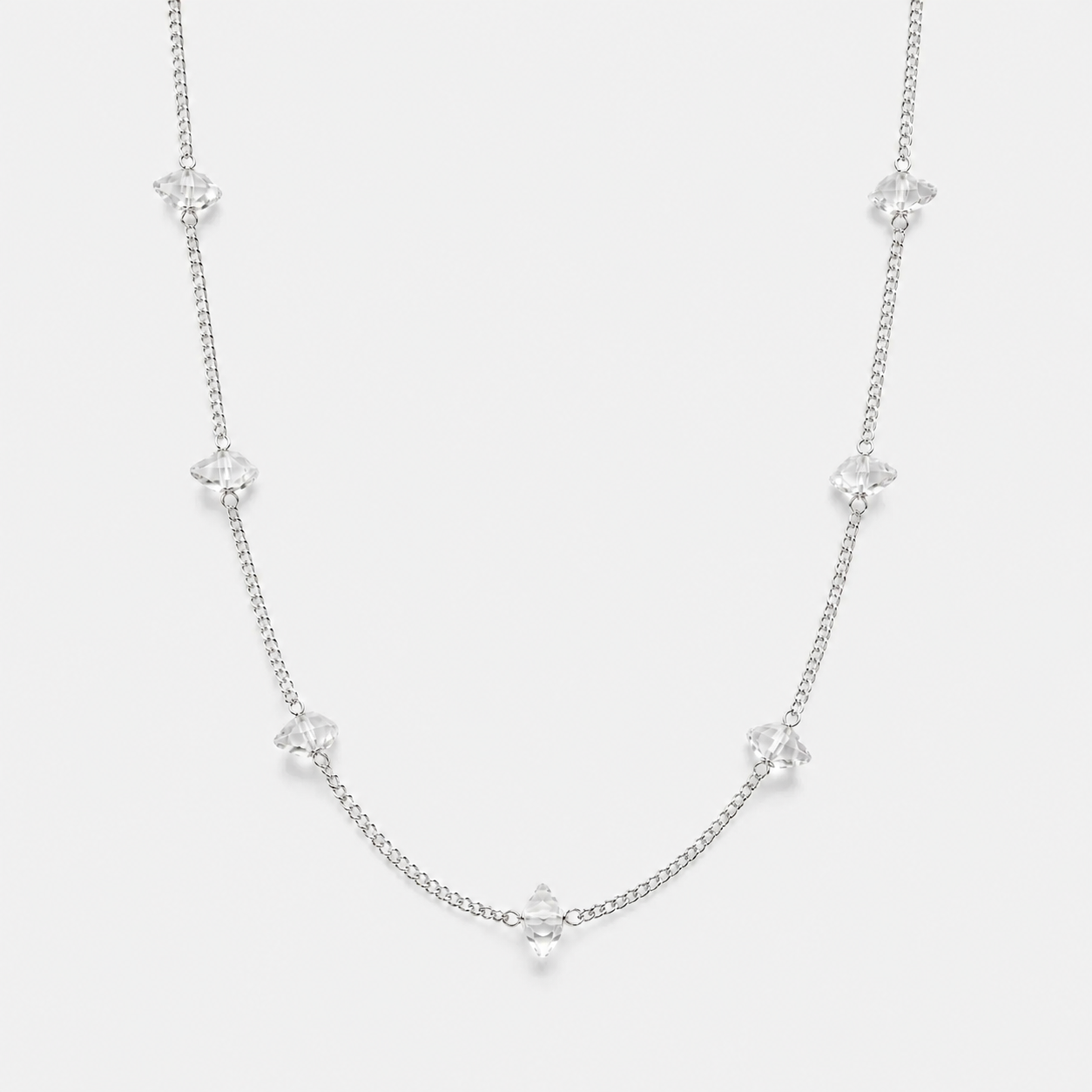 STARDUST NECKLACE - HERKIMER (SILVER)