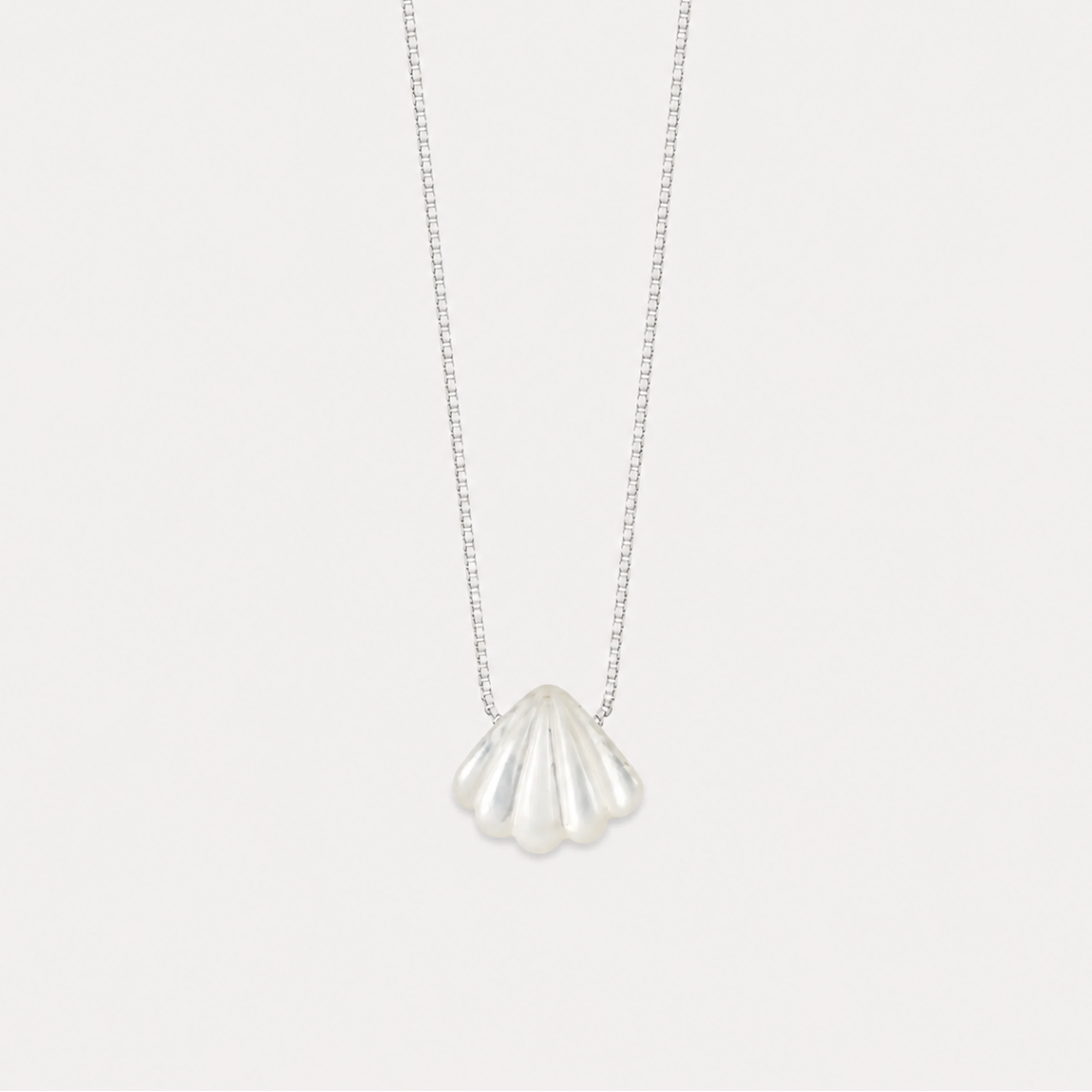 MERMAID NECKLACE - MOTHER OF PEARL SHELL (SILVER)