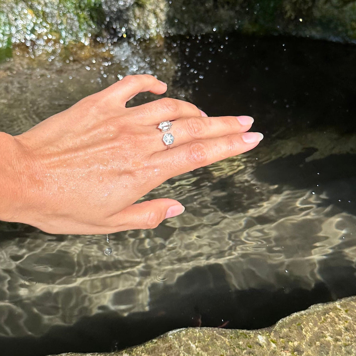 POLARIS RING - HERKIMER (SILVER)