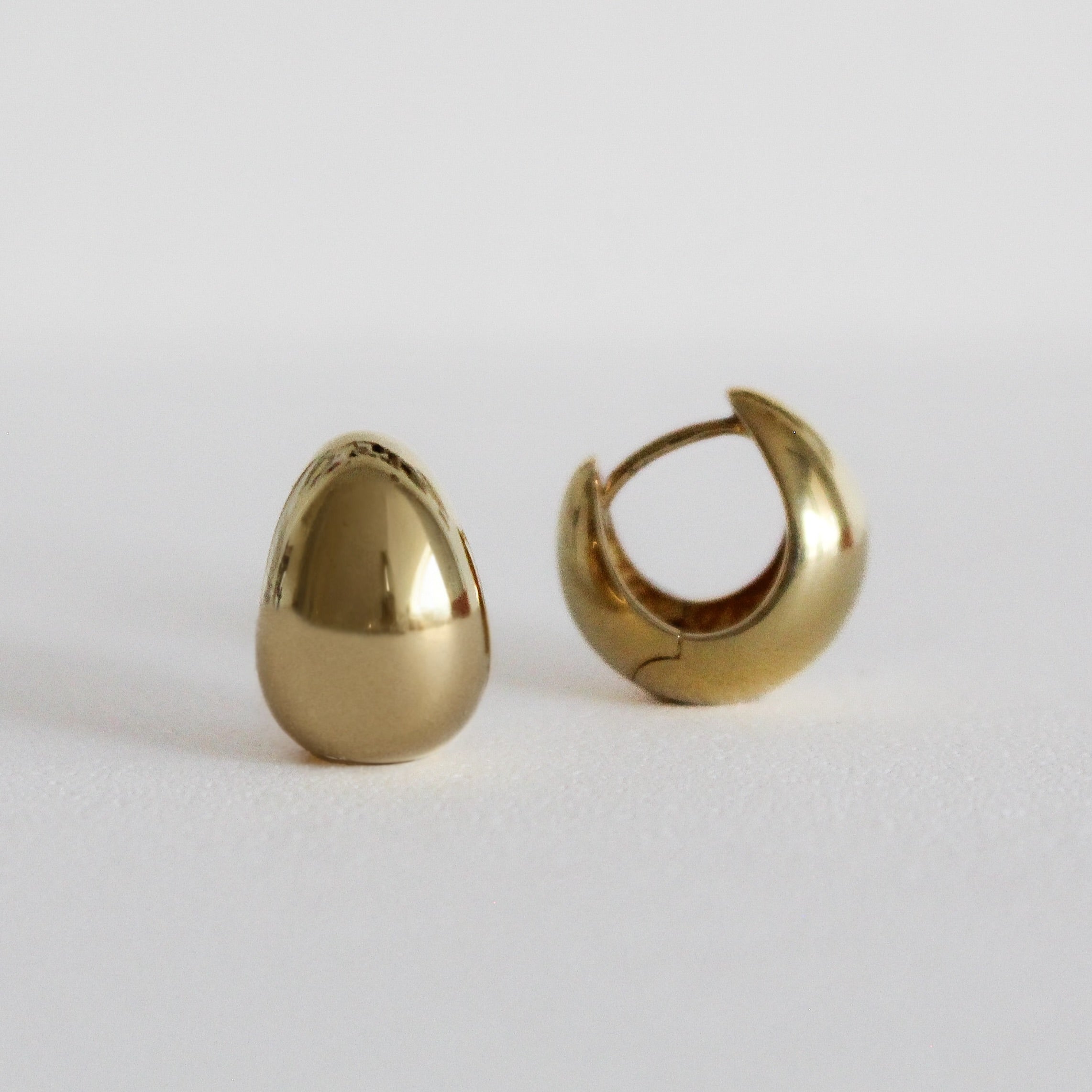 CHUNKY DROP HOOPS (GOLD PLATED)