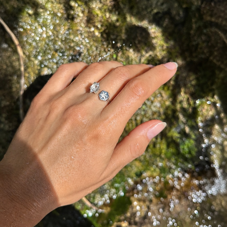 POLARIS RING - HERKIMER (SILVER)