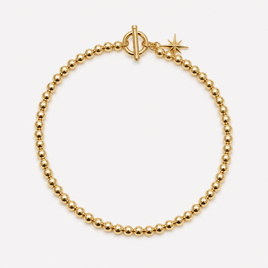 BOLD BEADS BRACELET (GOLD-FILLED)