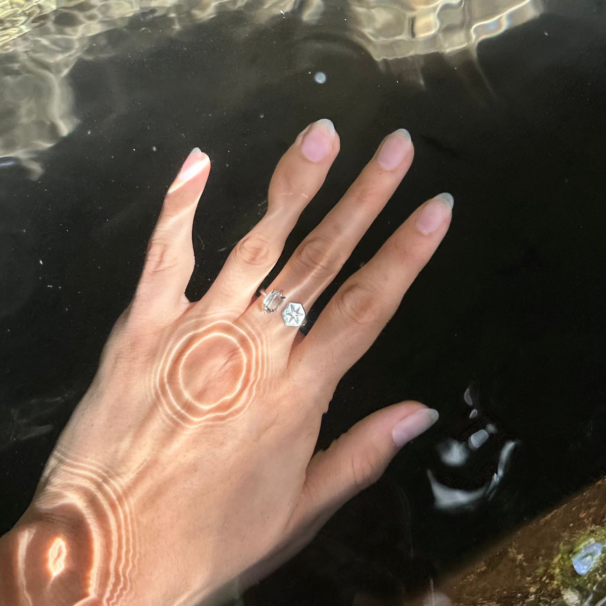 POLARIS RING - HERKIMER (SILVER)