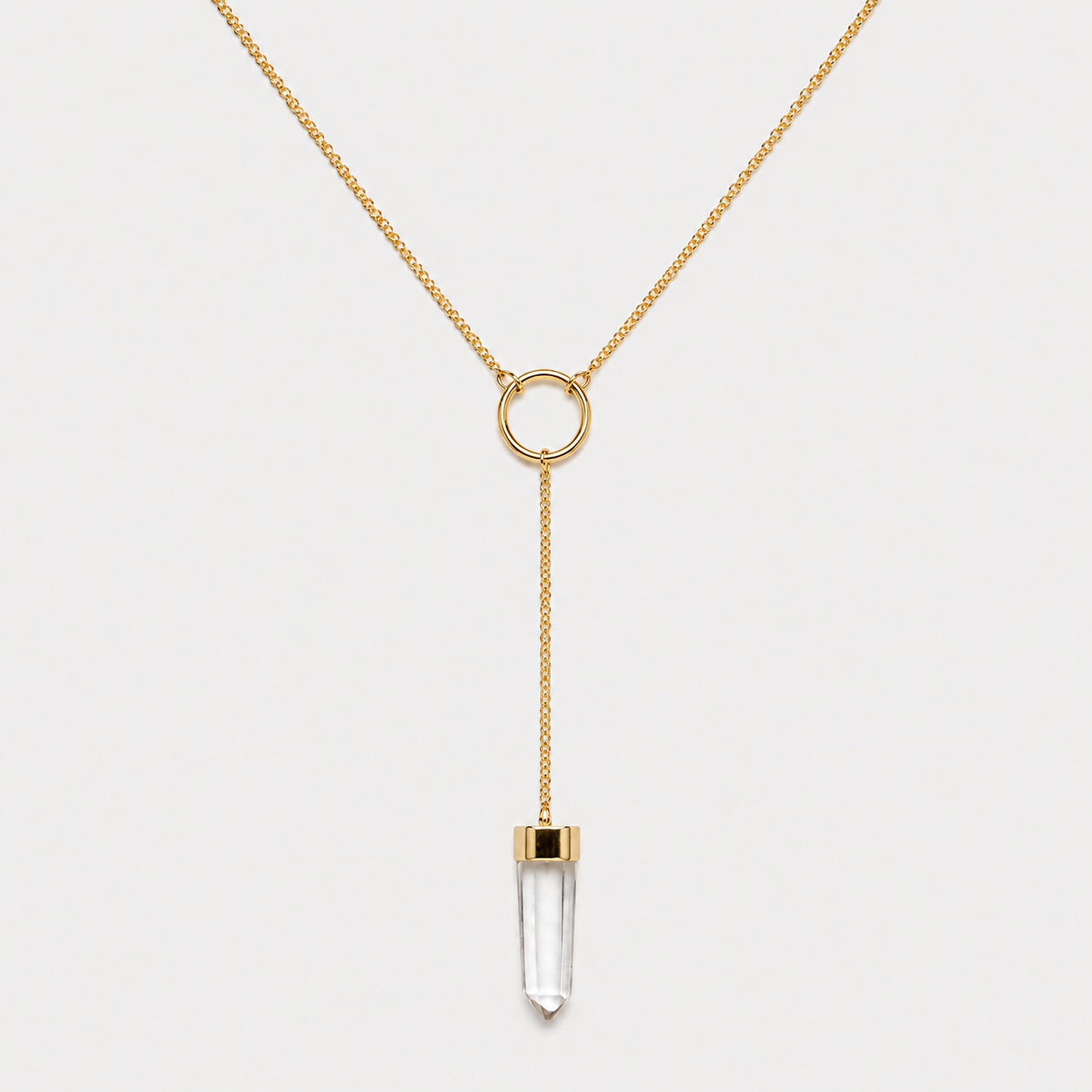 SIDEREAL NECKLACE - CRYSTAL QUARTZ (GOLD PLATED)