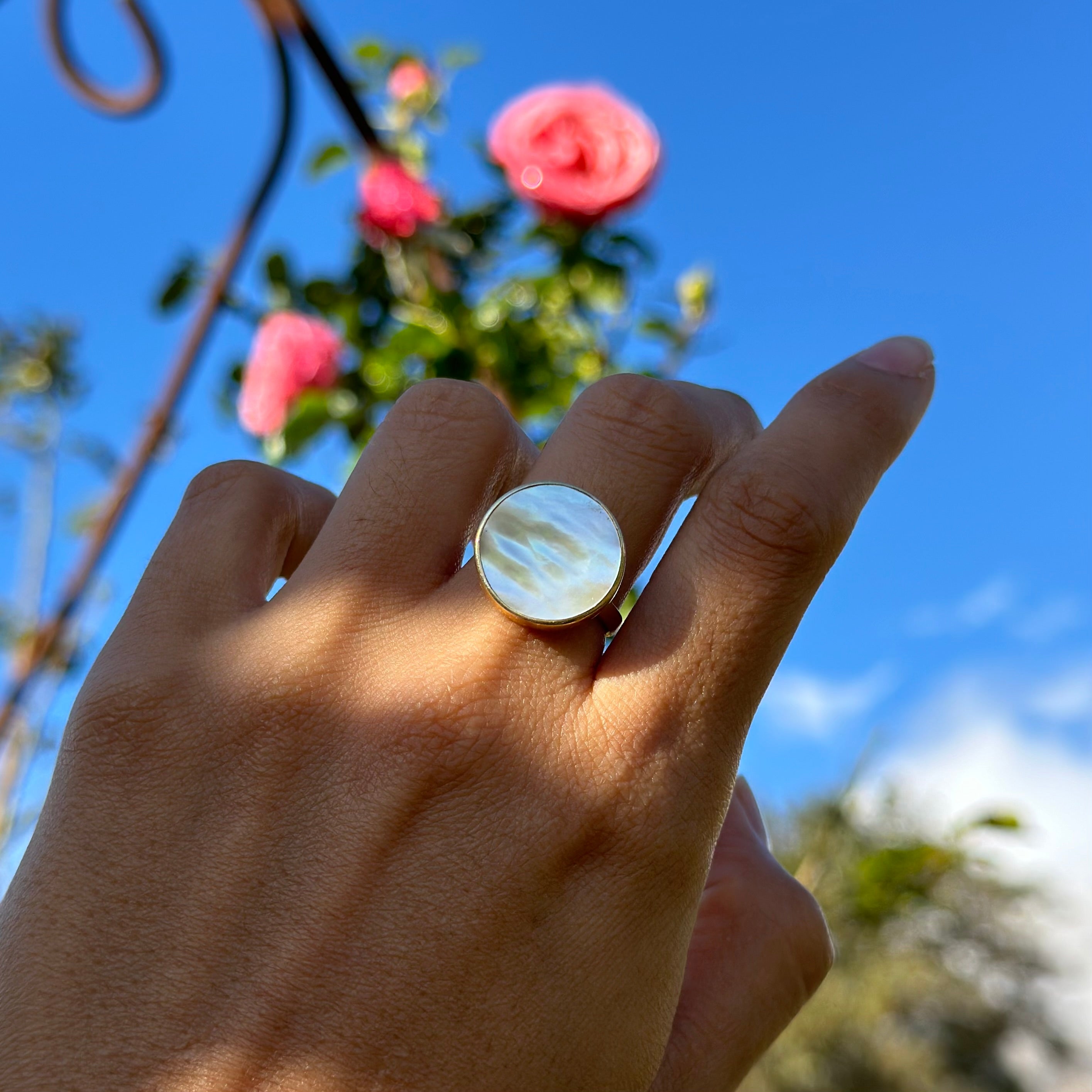 MOTHER MOON RING - MOTHER OF PEARL