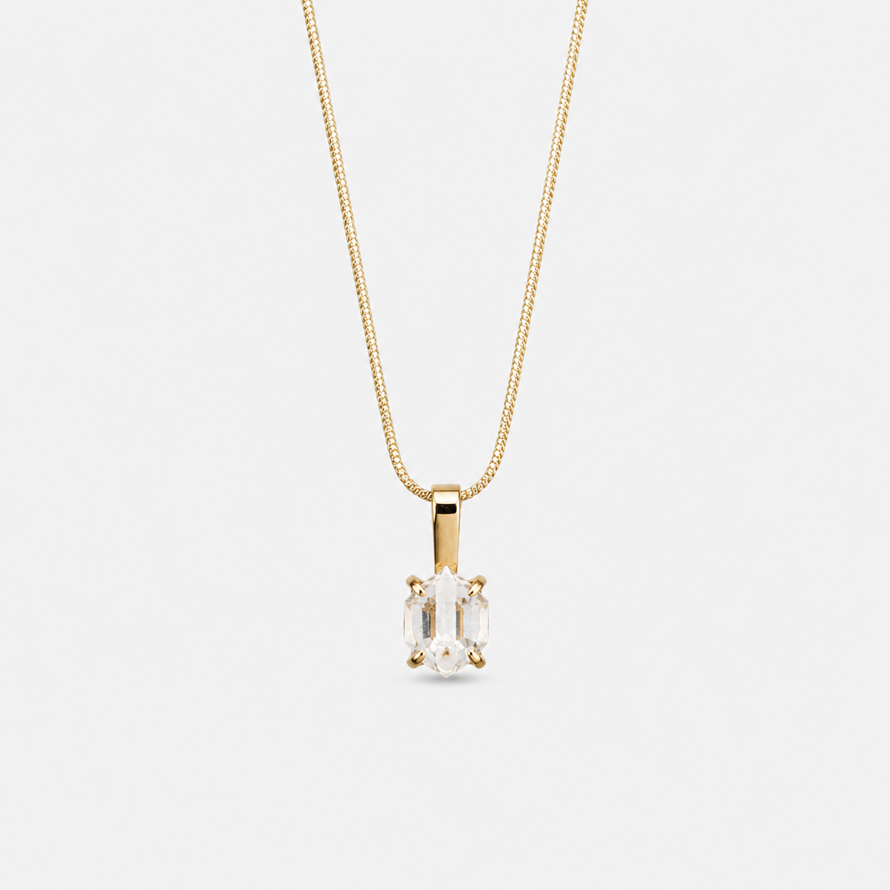 BABY CHARM - CRYSTAL QUARTZ (GOLD-PLATED)