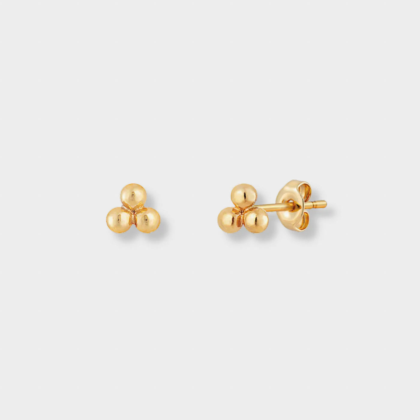 TRINITY BALLS STUD (GOLD PLATED)