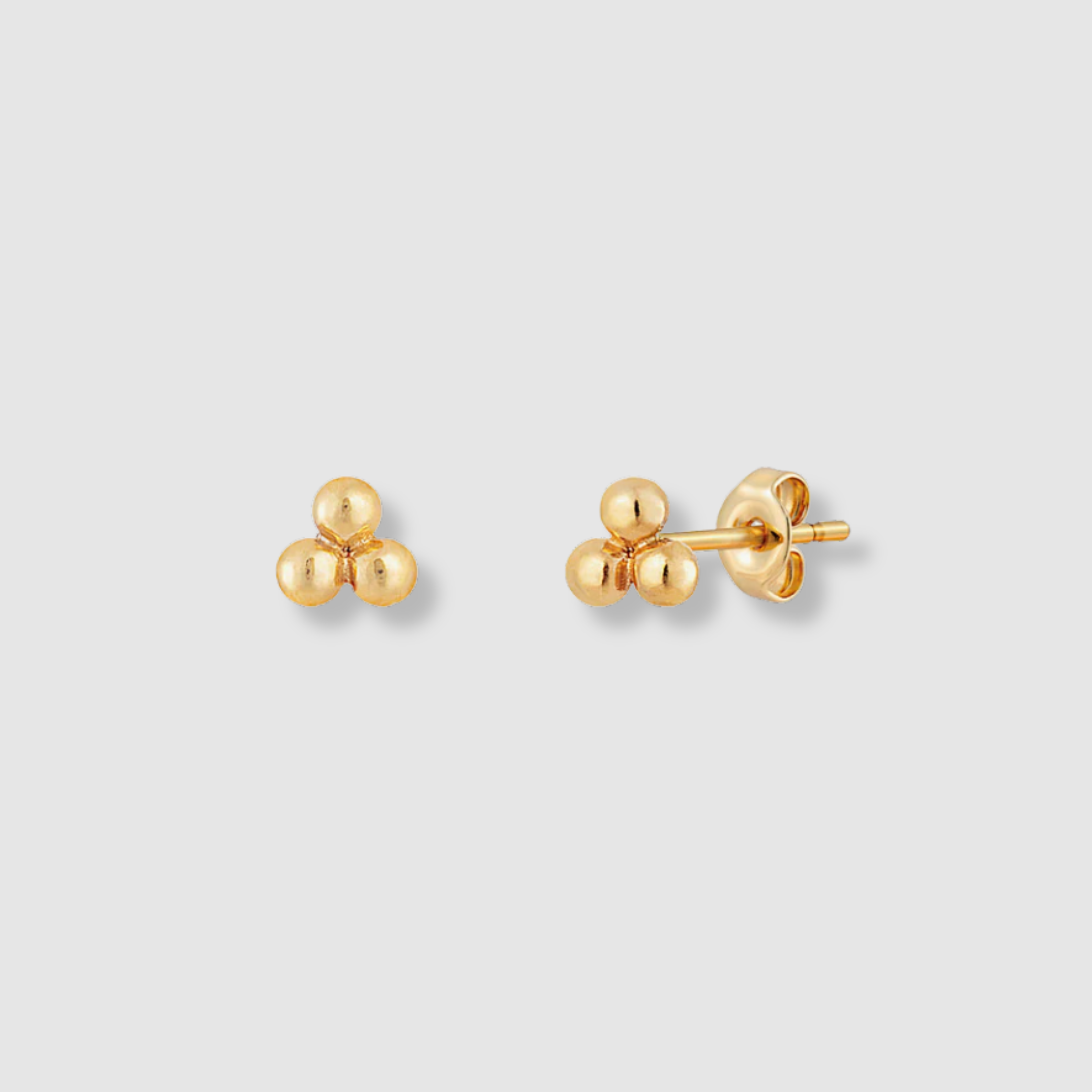 TRINITY BALLS STUD (GOLD PLATED)