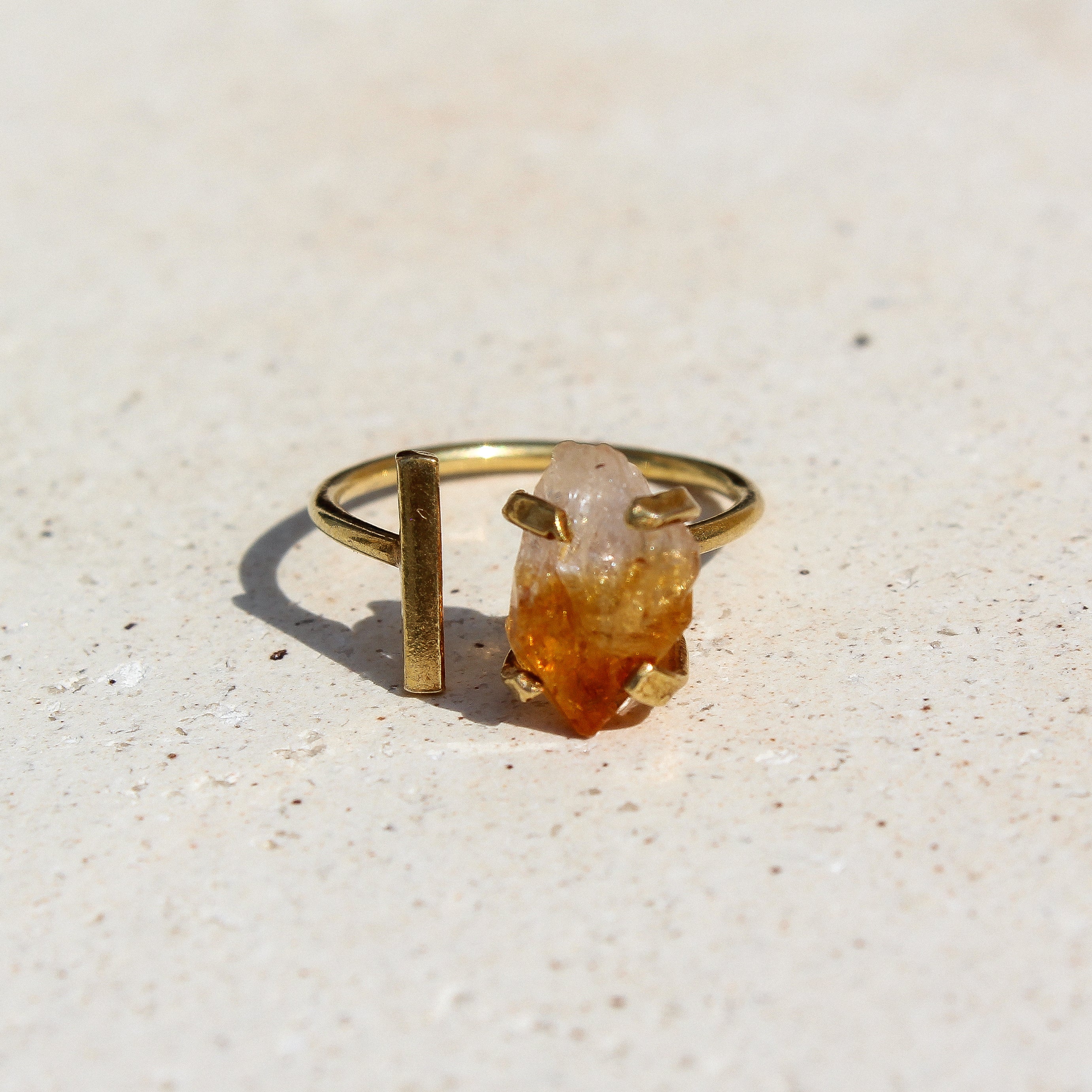HALLEY RING - CITRINE (GOLD PLATED)