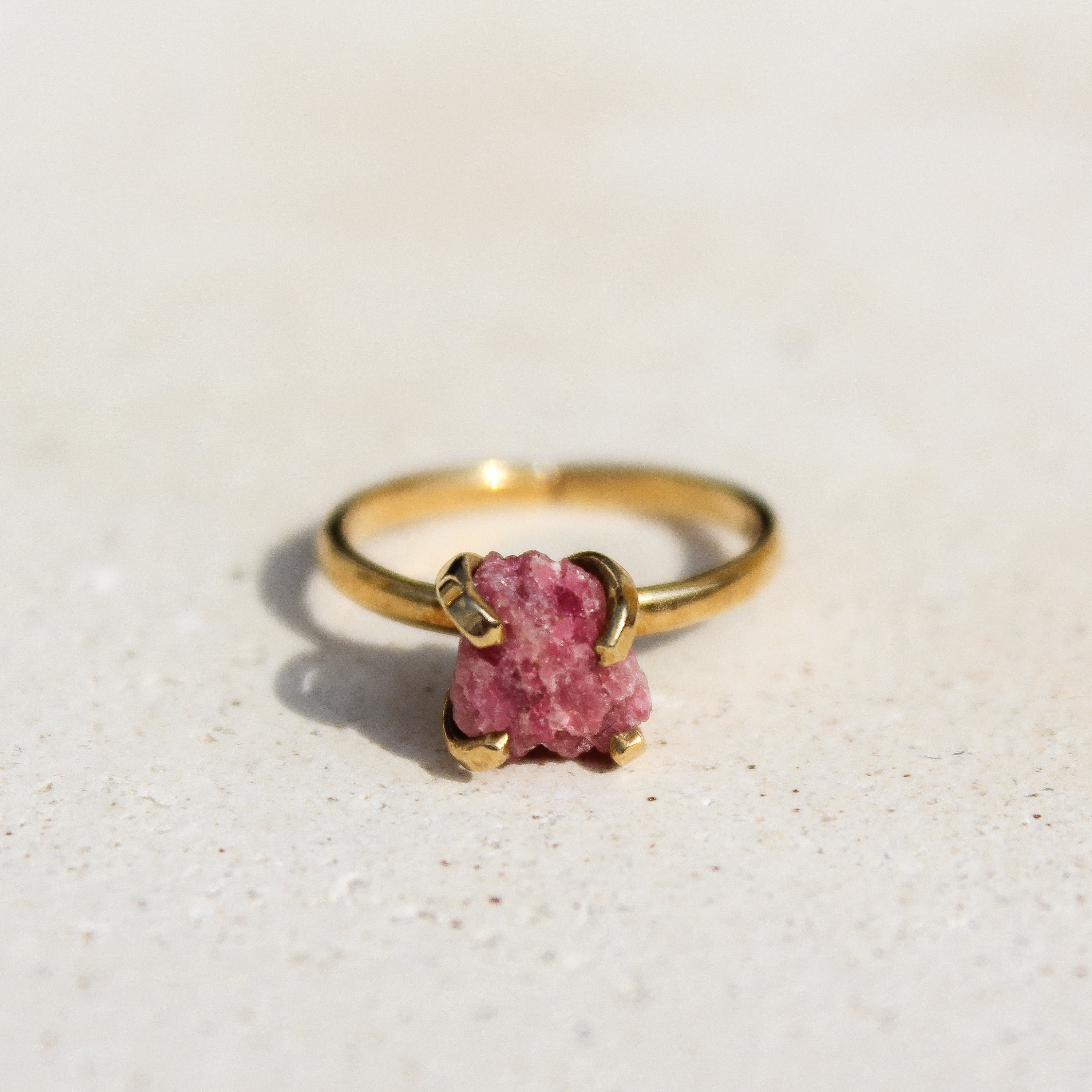 CLASSIC RING - PINK TOURMALINE (GOLD PLATED)