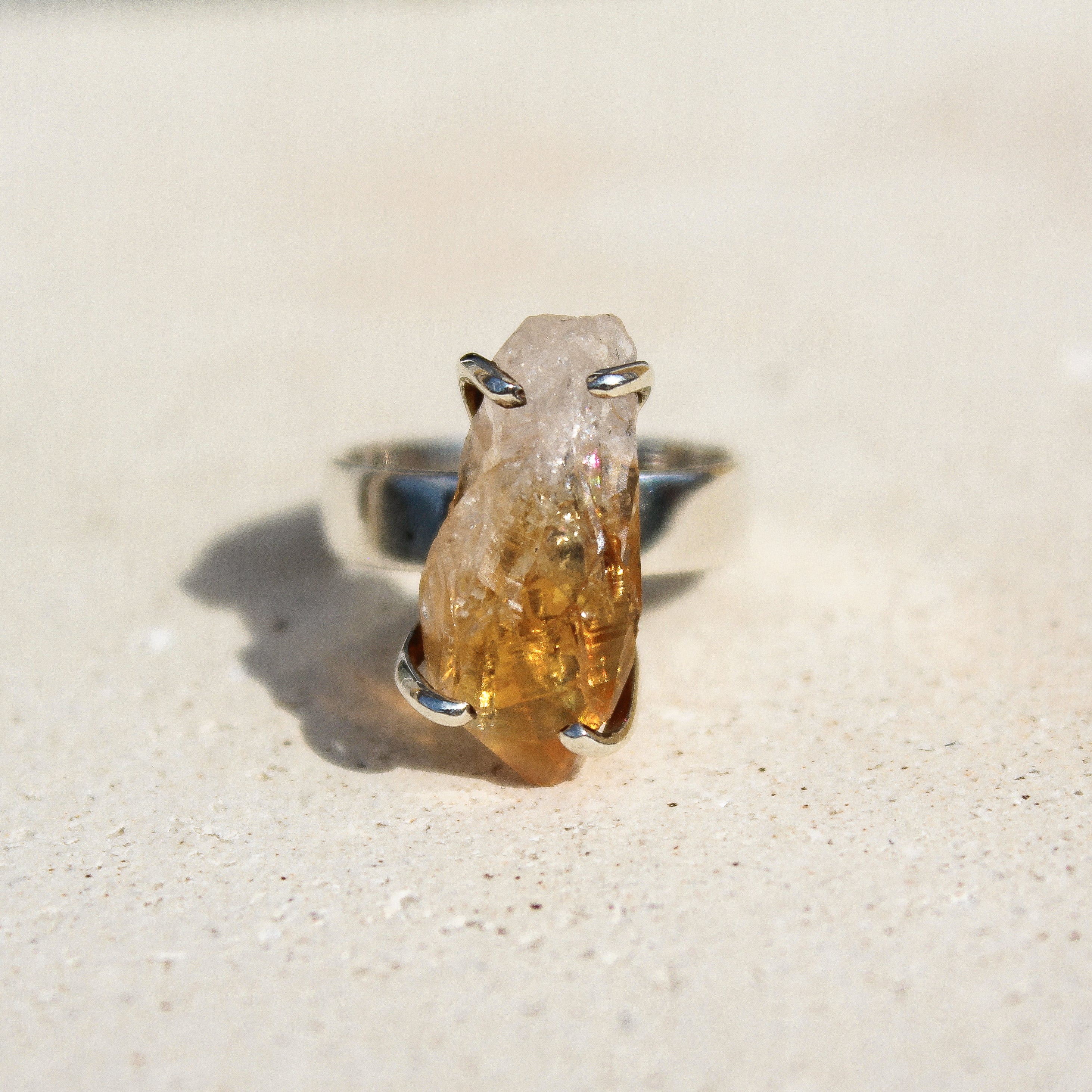 AMULET RING - CITRINE (SILVER)
