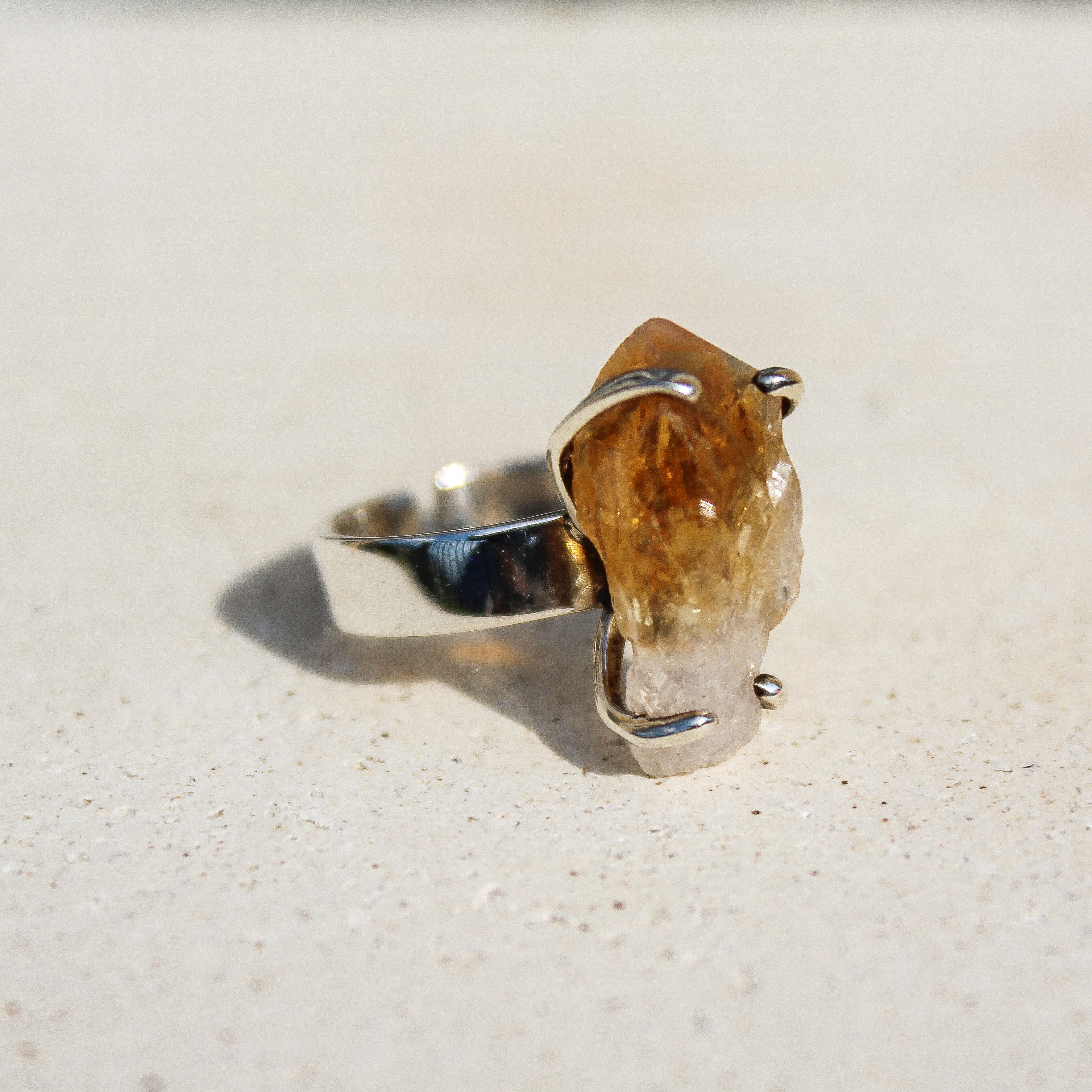 AMULET RING - CITRINE (SILVER)