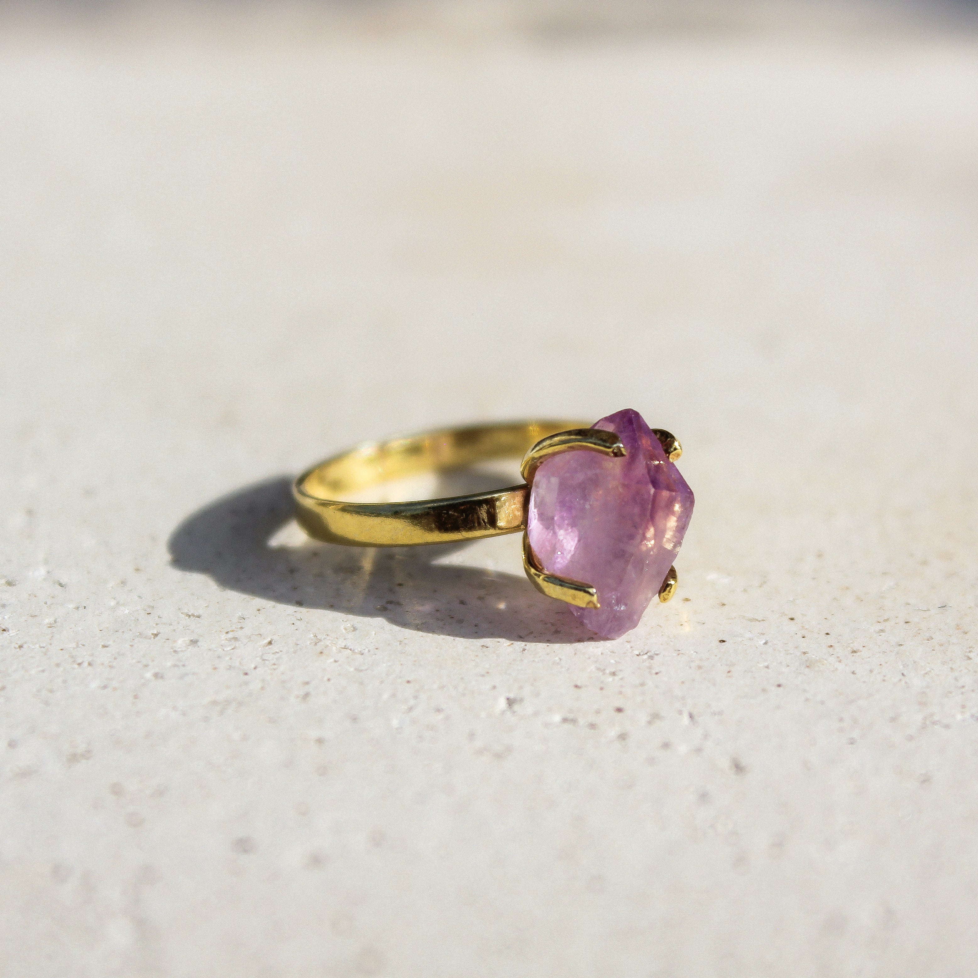 CLASSIC RING - AMETHYST (GOLD PLATED)
