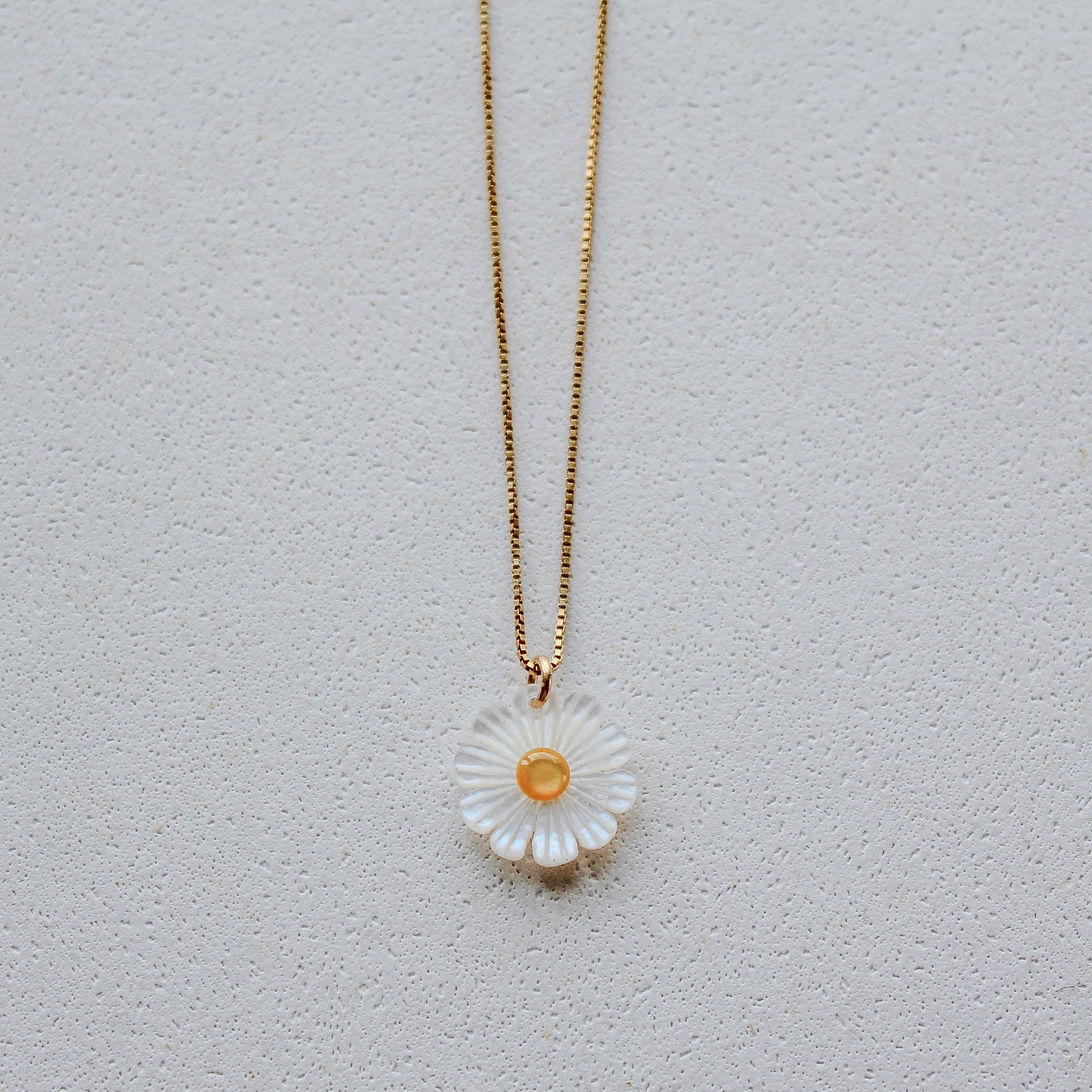SUNFLOWER CHOKER - MOTHER OF PEARL (GOLD-FILLED)