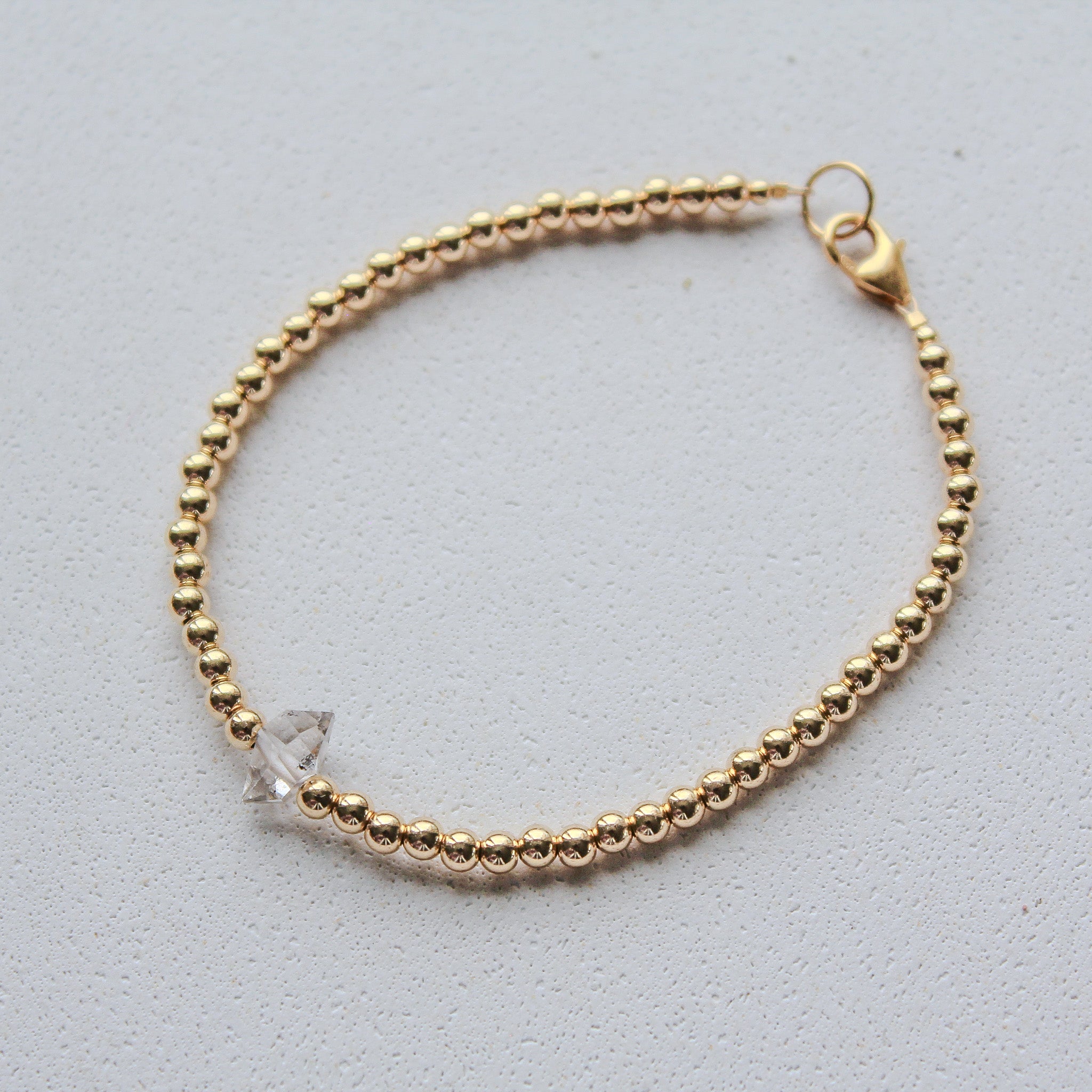 BOLD BEADS - HERKIMER (GOLD-FILLED)