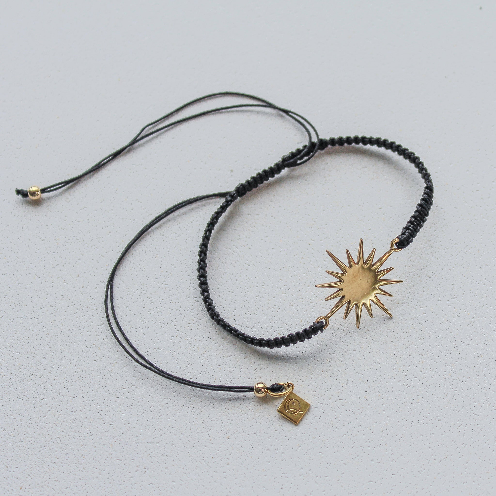 SOLEIL BRACELET - BLACK (GOLD PLATED)