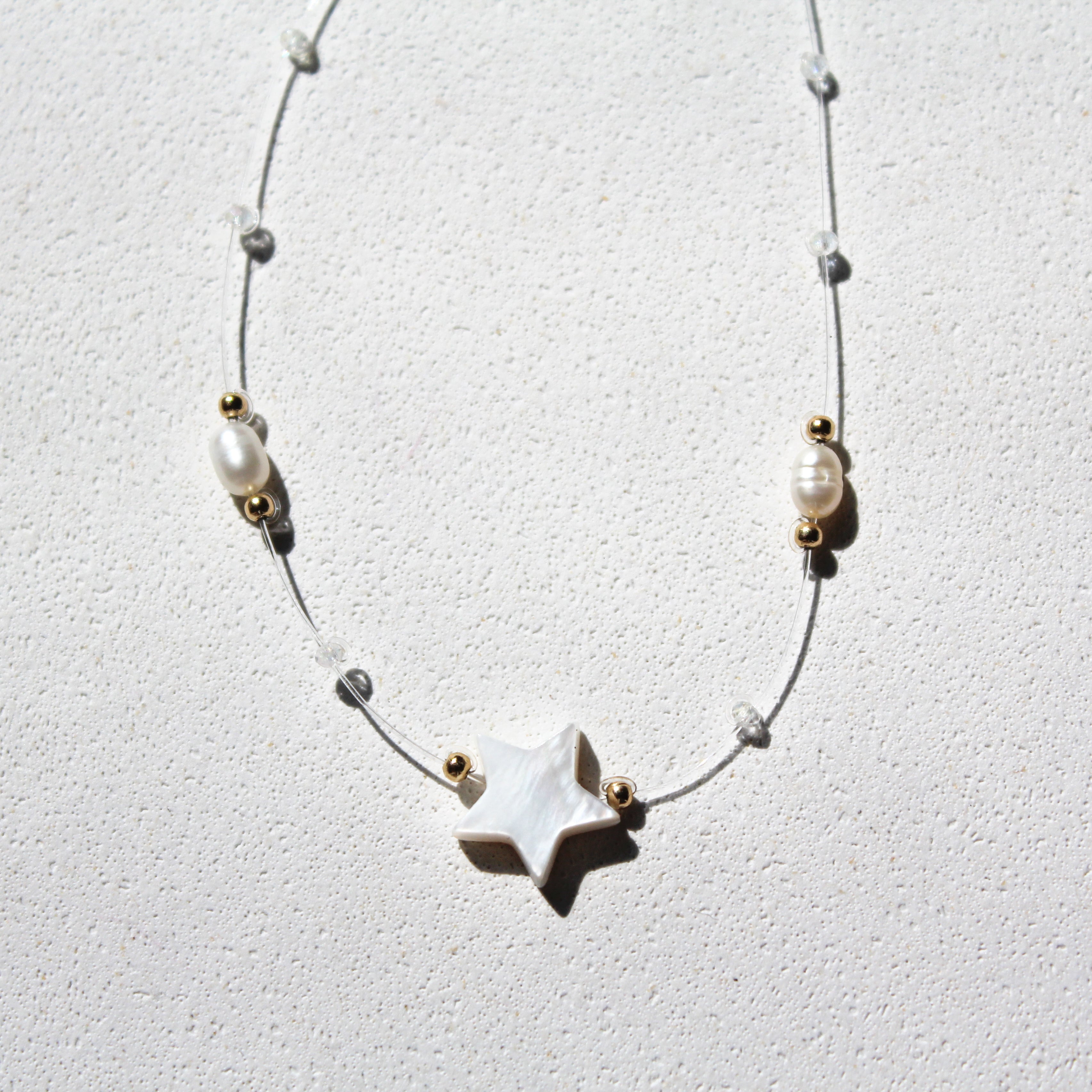 OCEAN FAIRY - MOTHER OF PEARL & PEARLS (GOLD-FILLED)