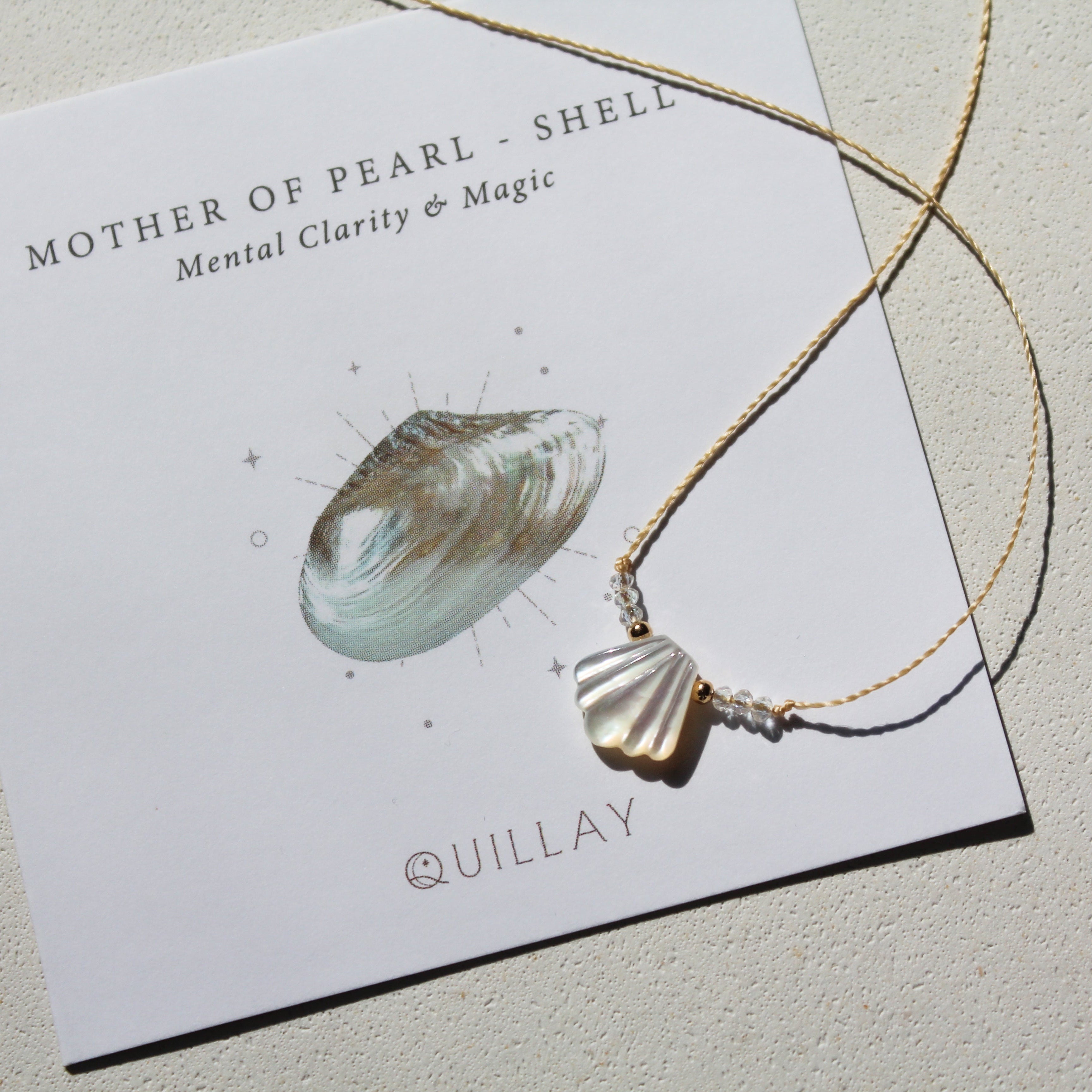 MERMAID THREAD NECKLACE - MOTHER OF PEARL