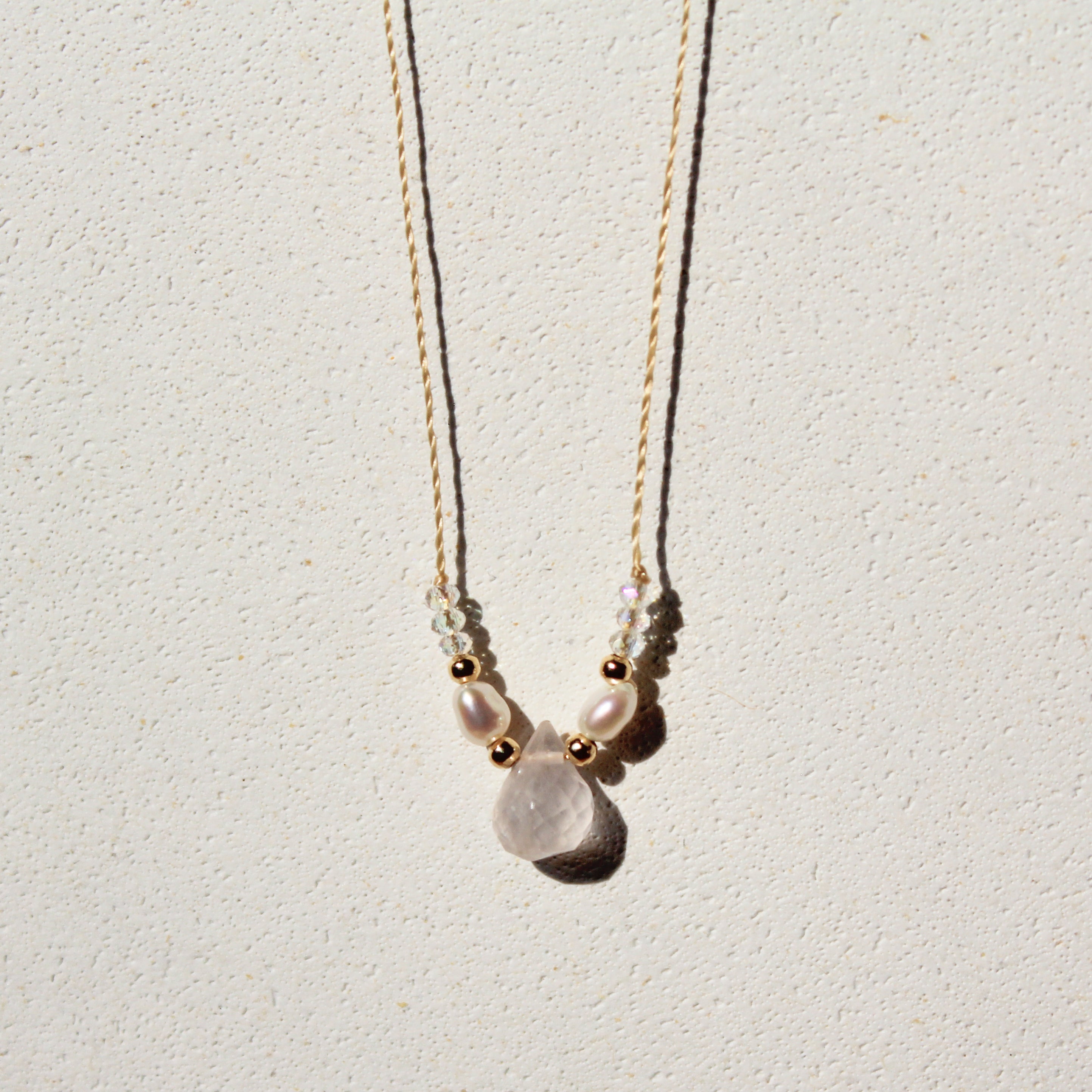 PEARL & DROP - ROSE QUARTZ