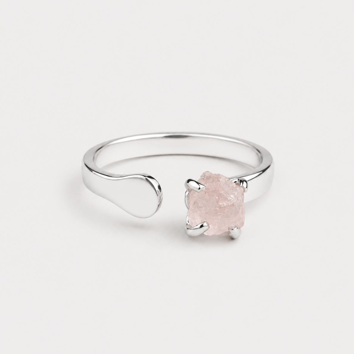 VIDA RING - ROSE QUARTZ (SILVER)