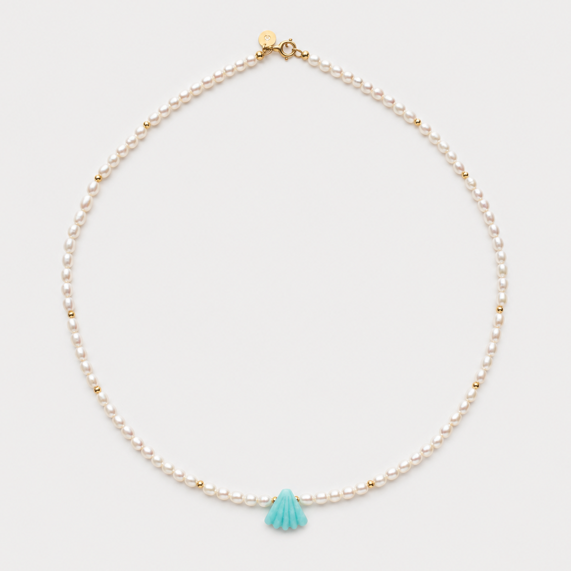 FRESHWATER PEARLS CHOKER - AMAZONITE (GOLD-FILLED)