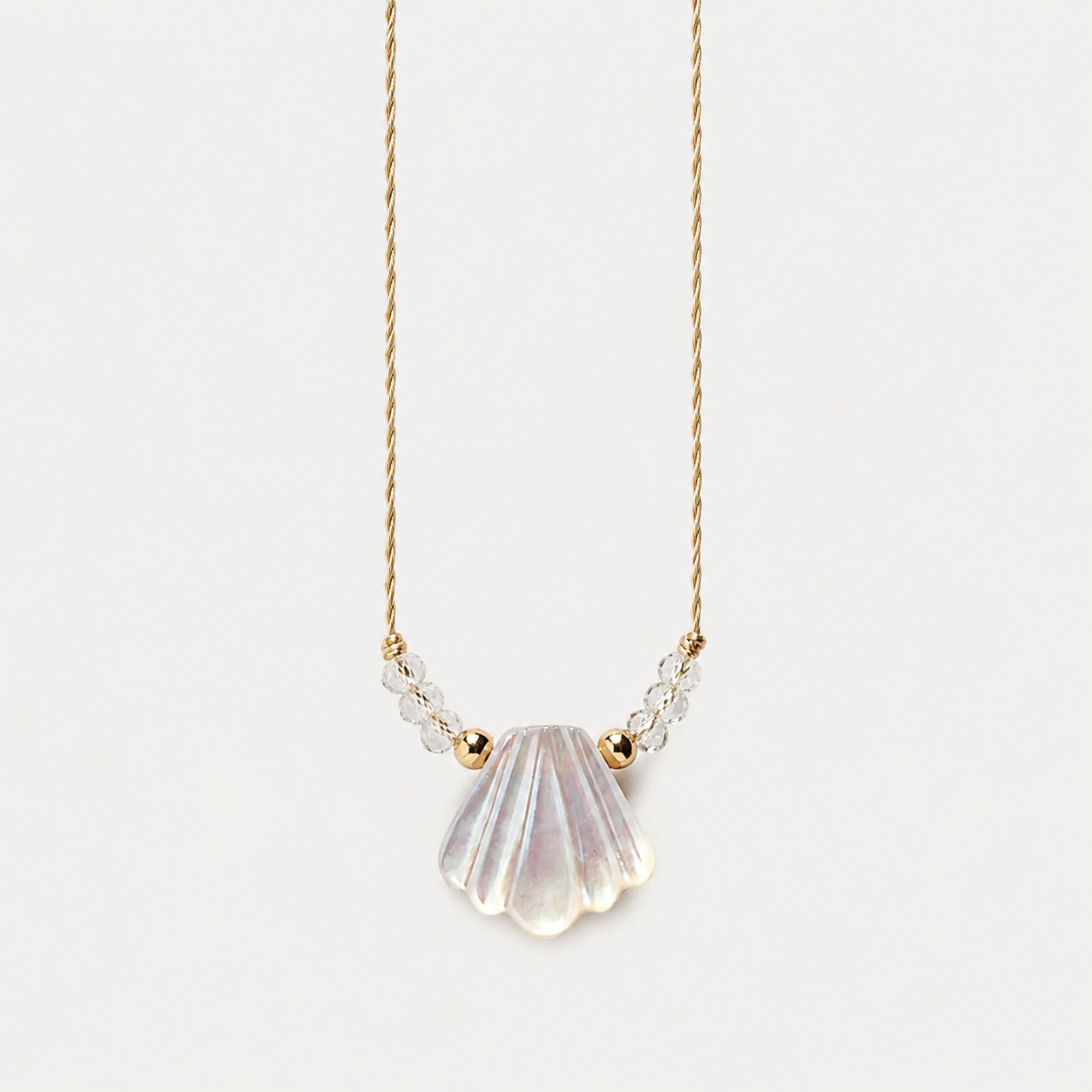 MERMAID THREAD NECKLACE - MOTHER OF PEARL