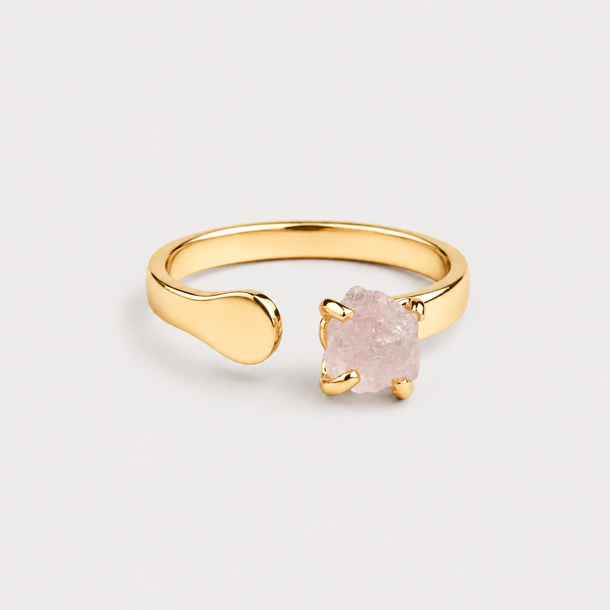 VIDA RING - ROSE QUARTZ (GOLD PLATED)