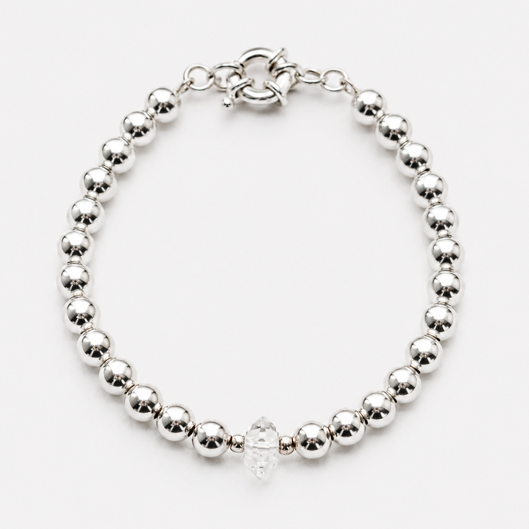 BOLD BEADS - HERKIMER (SILVER)