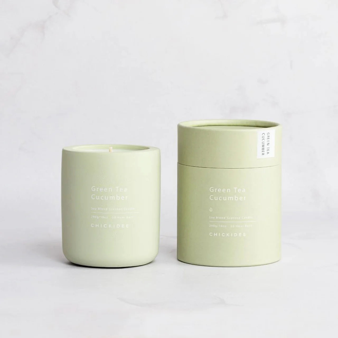 GREEN TEA & CUCUMBER - Concrete candle