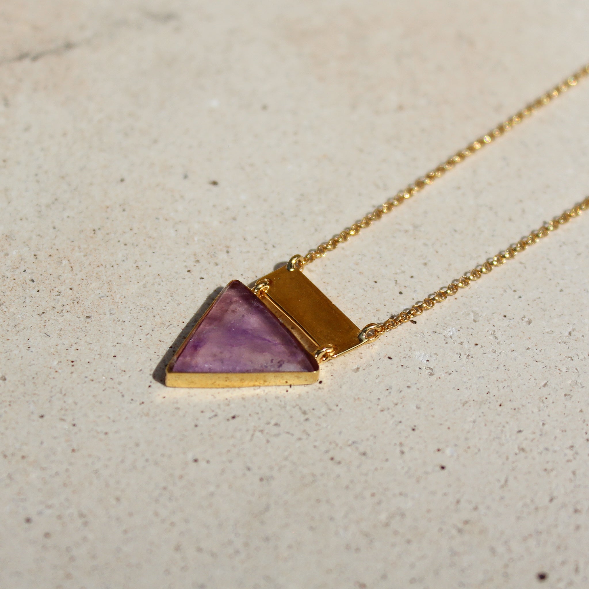 AETHER NECKLACE - AMETHYST (GOLD PLATED)