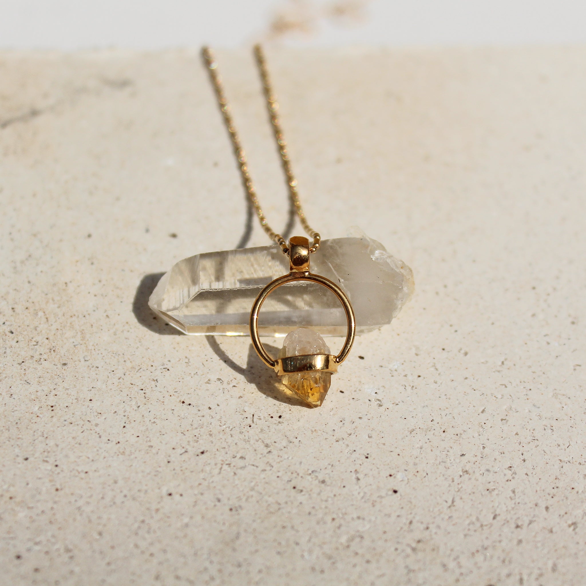 VIDA NECKLACE - CITRINE (GOLD PLATED)