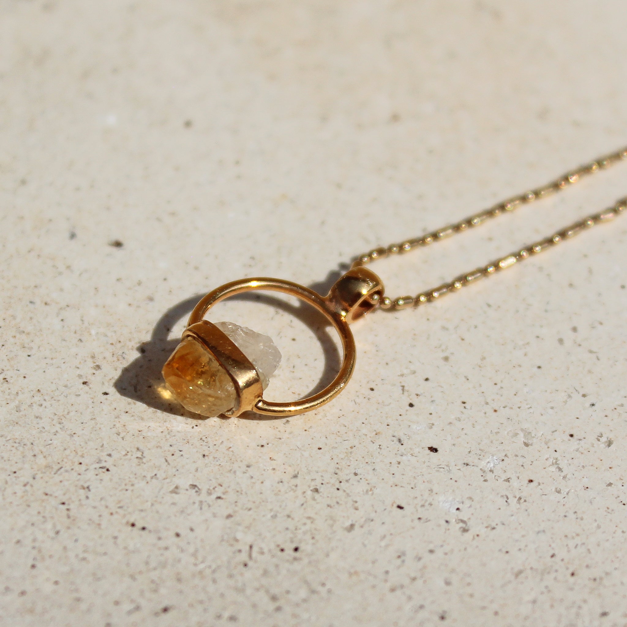 VIDA NECKLACE - CITRINE (GOLD PLATED)