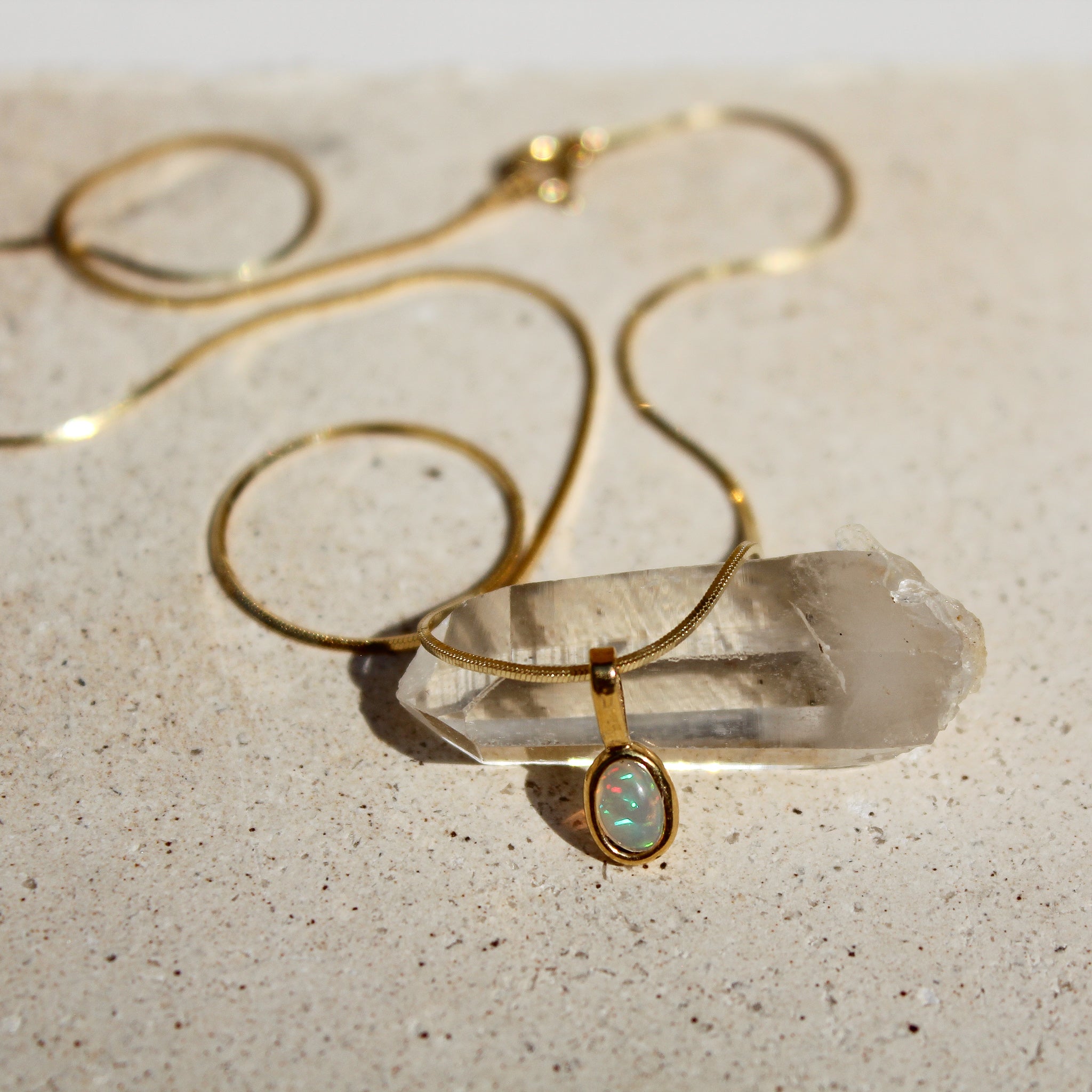 Ethiopian opal necklace - Earthly Abundance