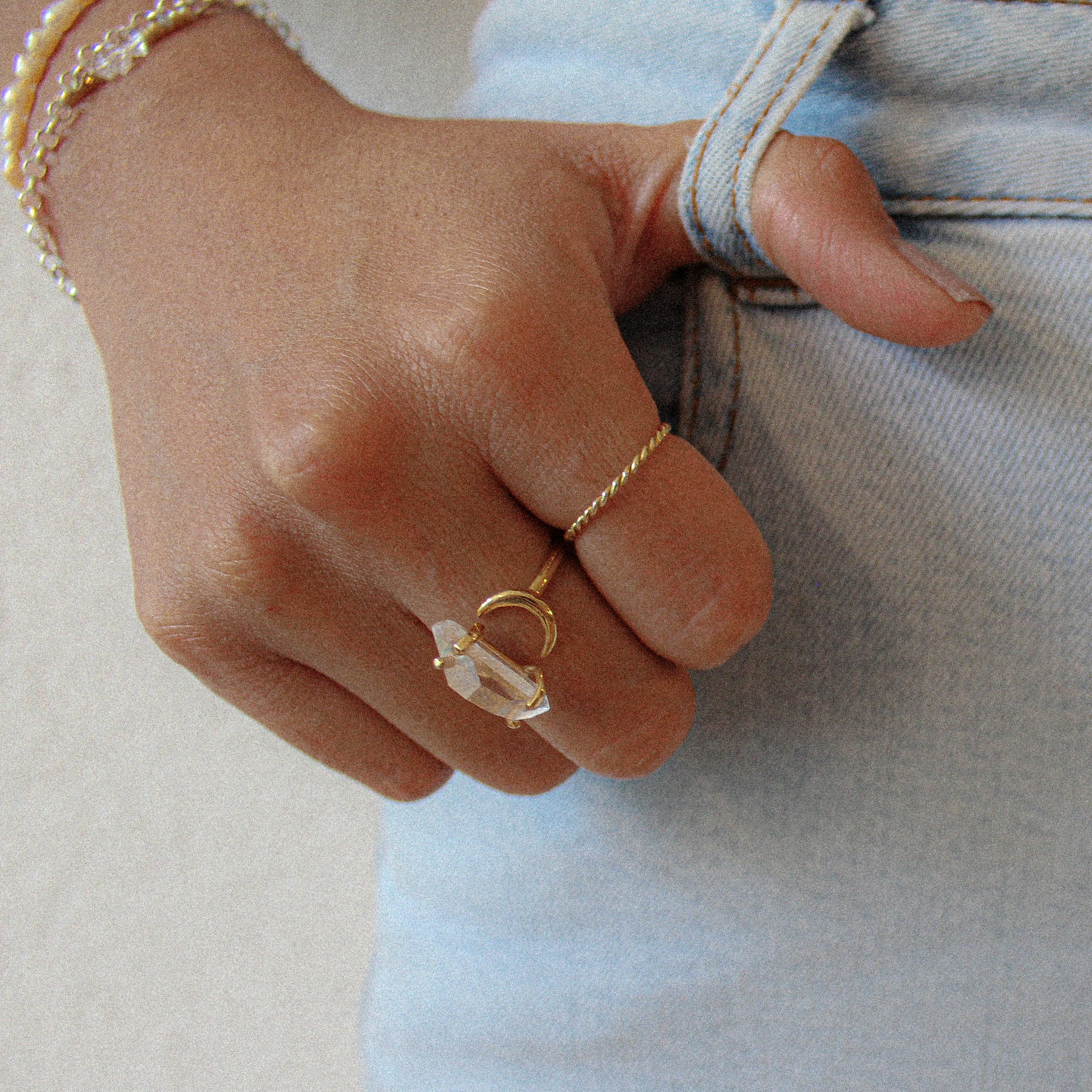BASIC TWIST RING (GOLD PLATED)
