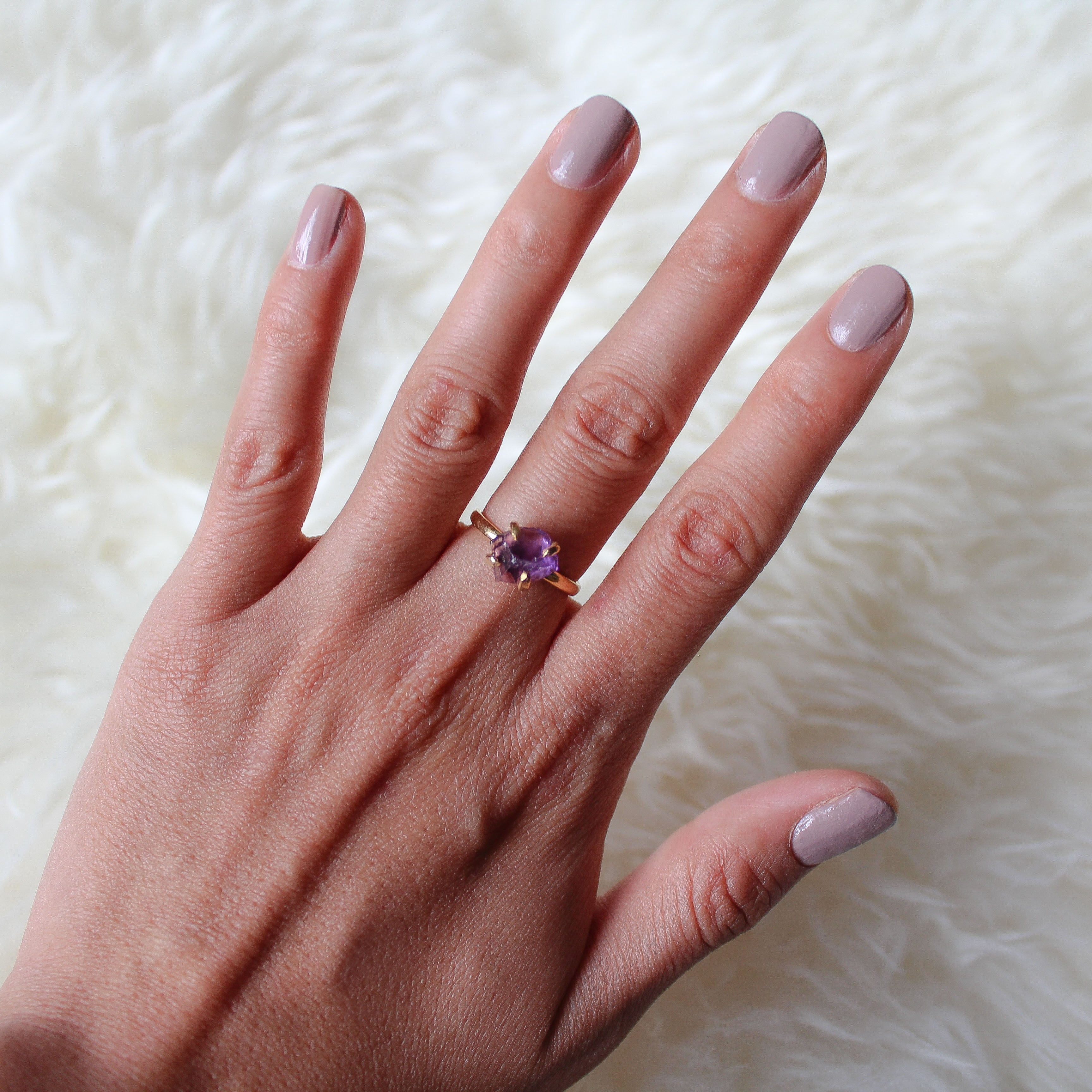 Amethyst deals pinky ring