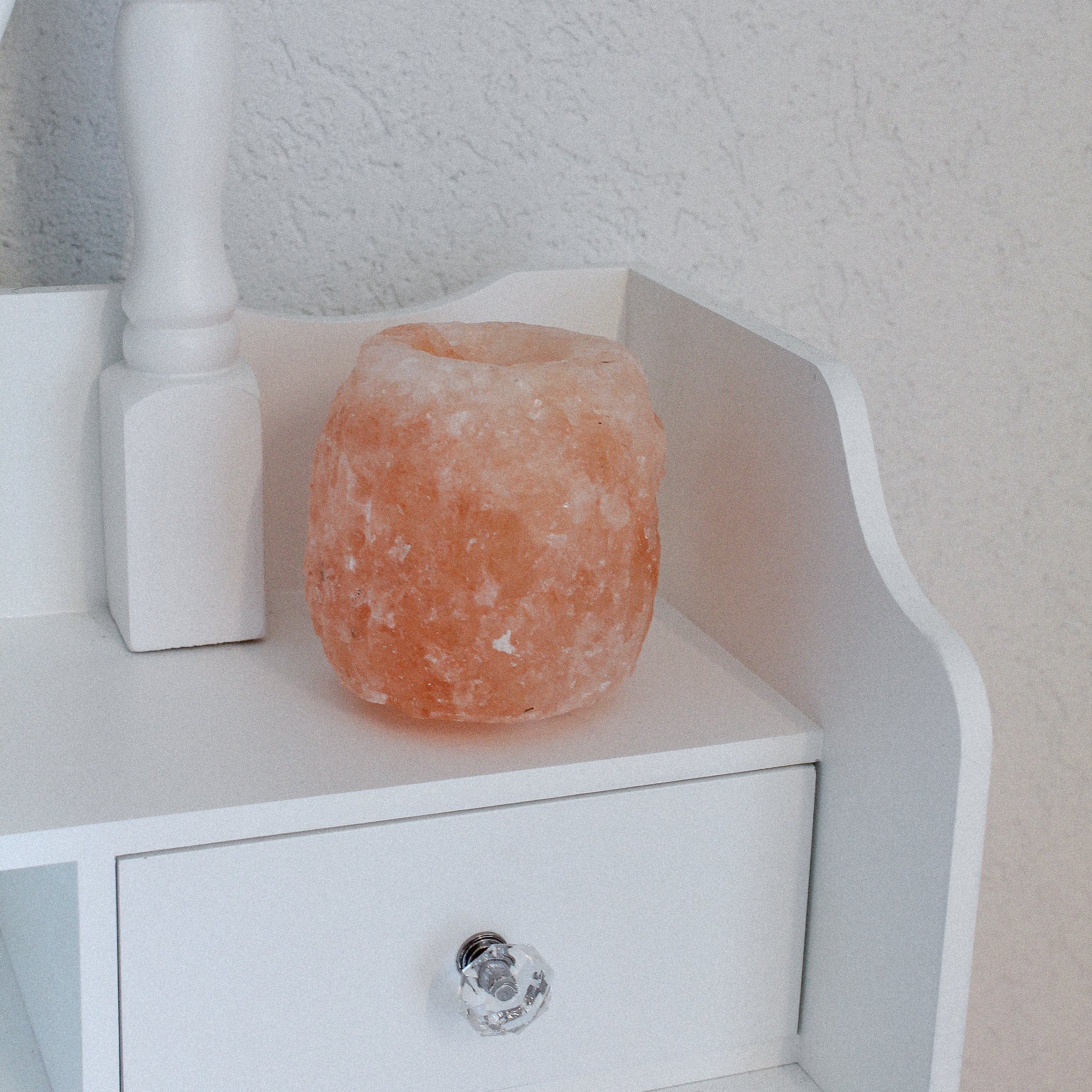 Rock Pink Salt Candle holder