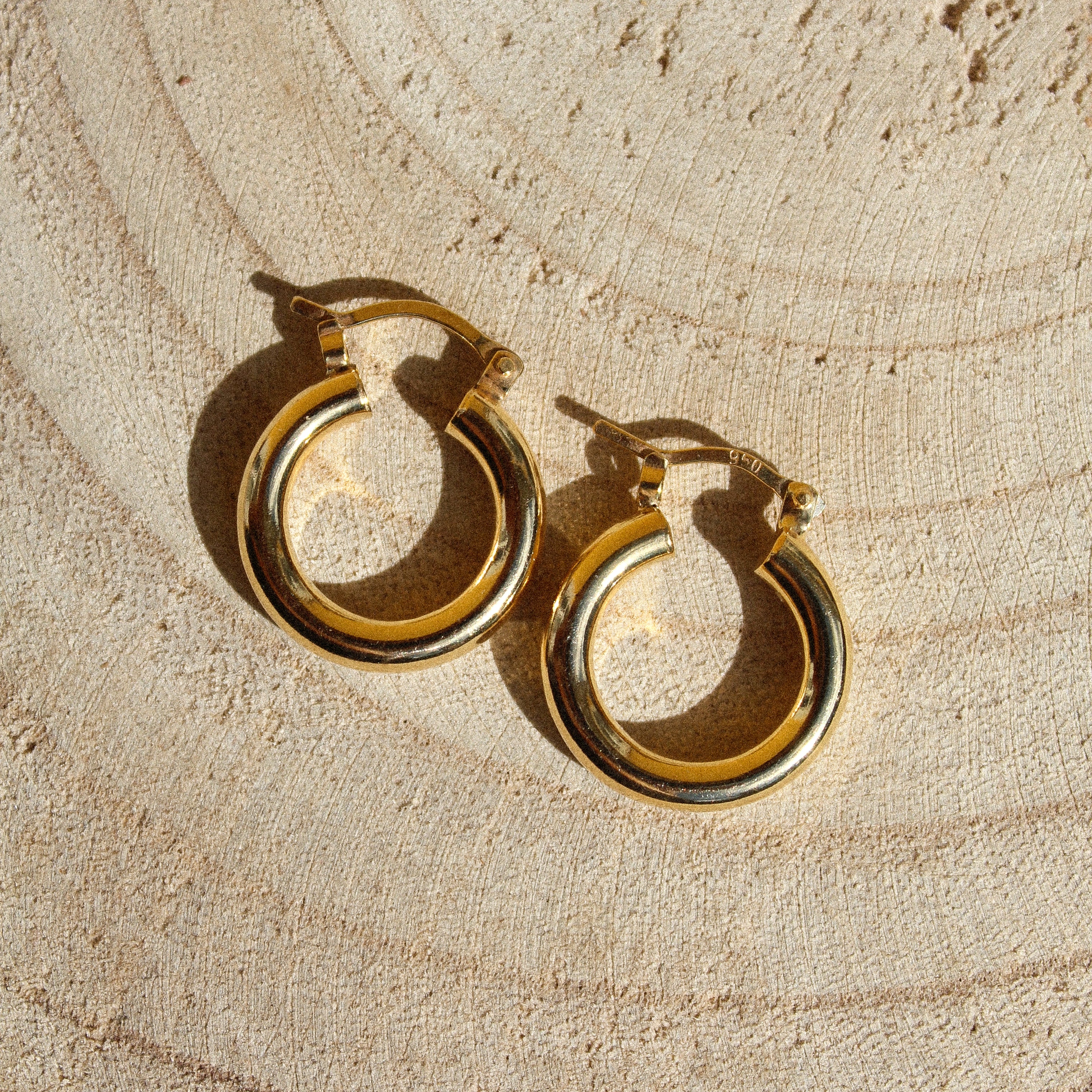 CHUNKY HOOPS (GOLD PLATED)