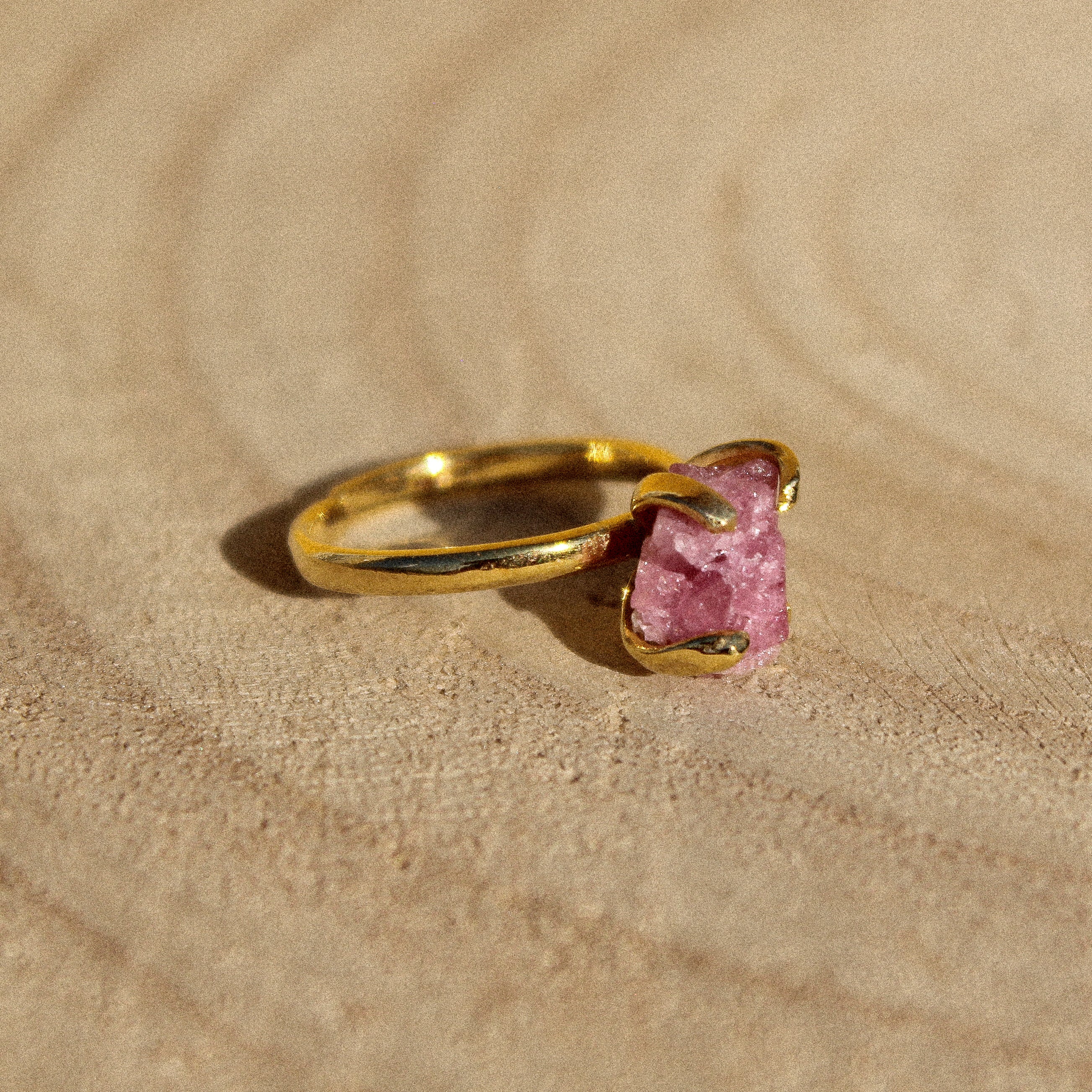 CLASSIC RING - PINK TOURMALINE (GOLD PLATED)