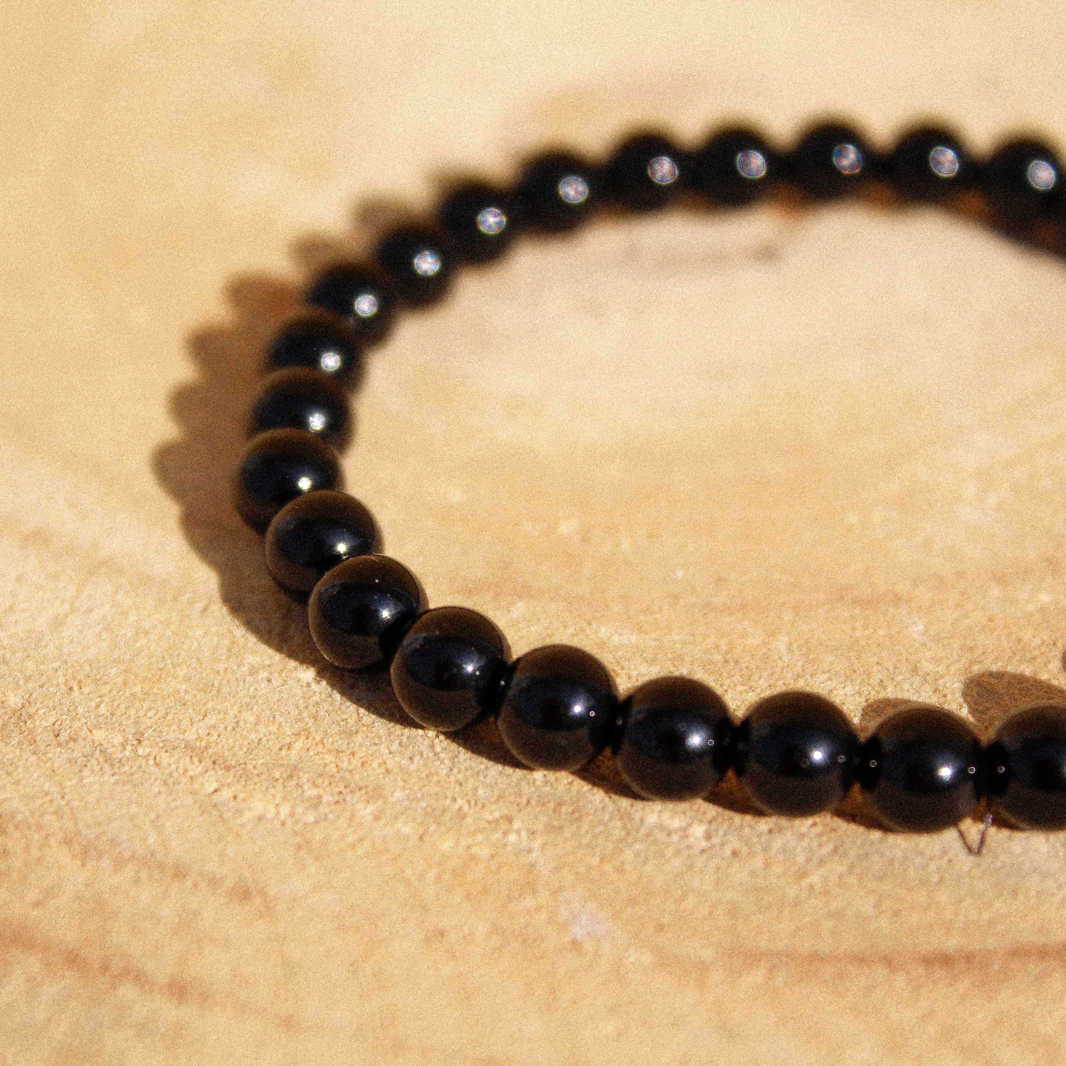 Power bracelet - obsidian